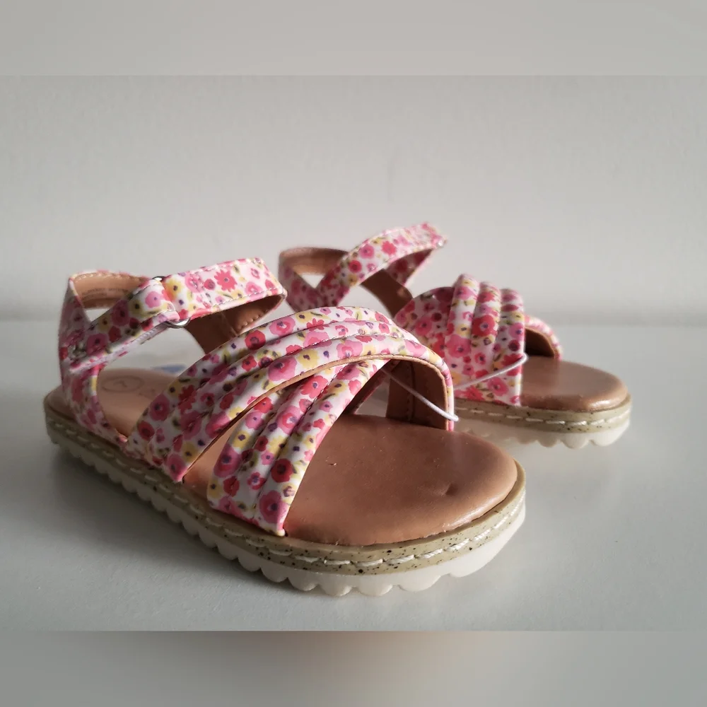 Toddler Girls' Floral Chloe Footbed Sandals Size 7